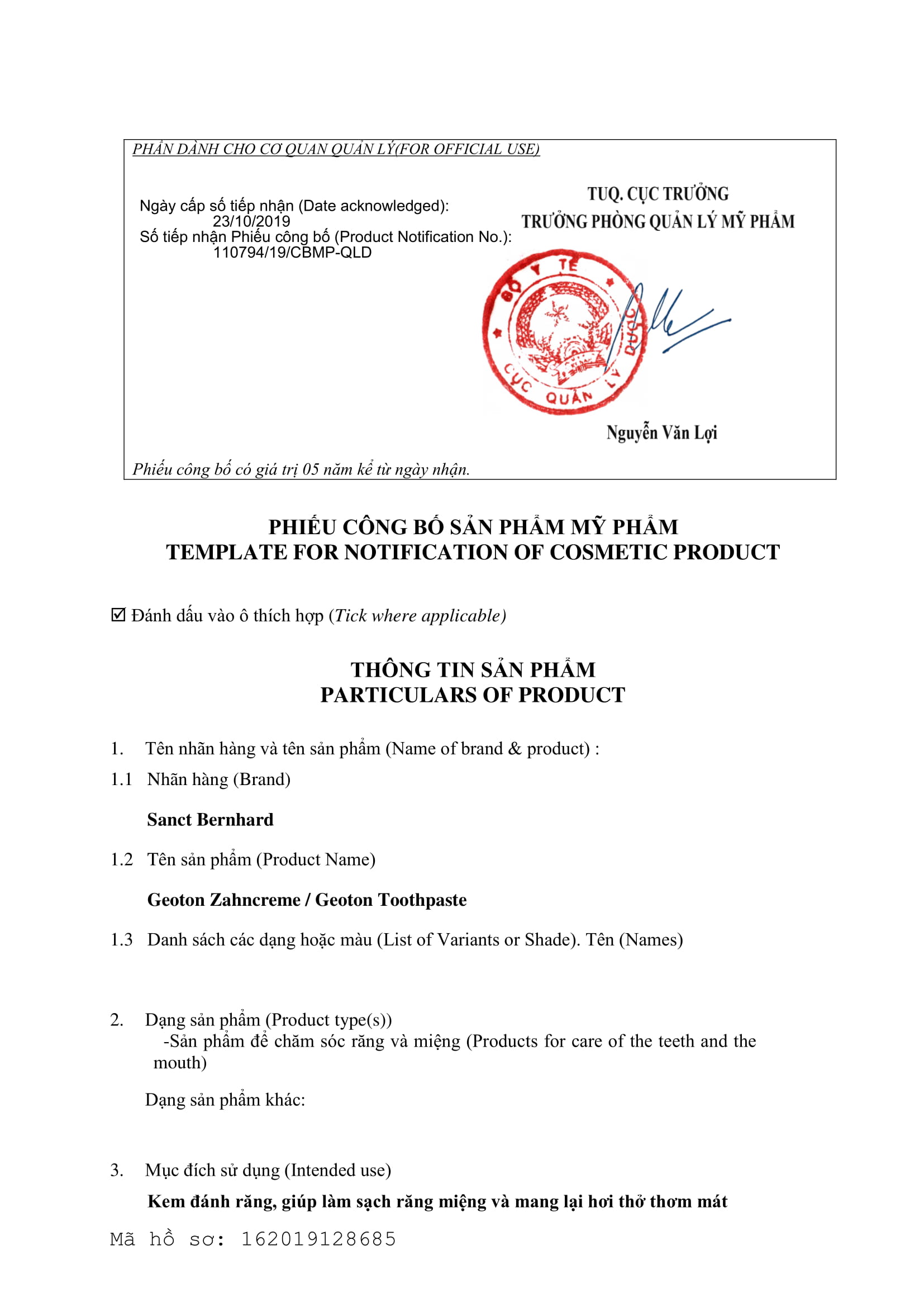 Kem Đánh Răng Geoton Zahncreme 25ml